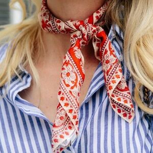 Madewell Cotton Red Patterned Bandana